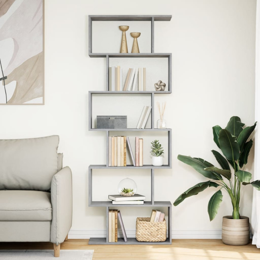 Produktbild för Bokhylla/Rumsavdelare 6 hyllor 70x24x193 cm konstruerat trä