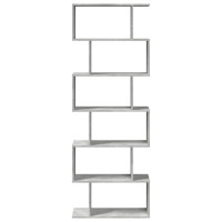 Produktbild för Bokhylla/Rumsavdelare 6 hyllor 70x24x193 cm konstruerat trä
