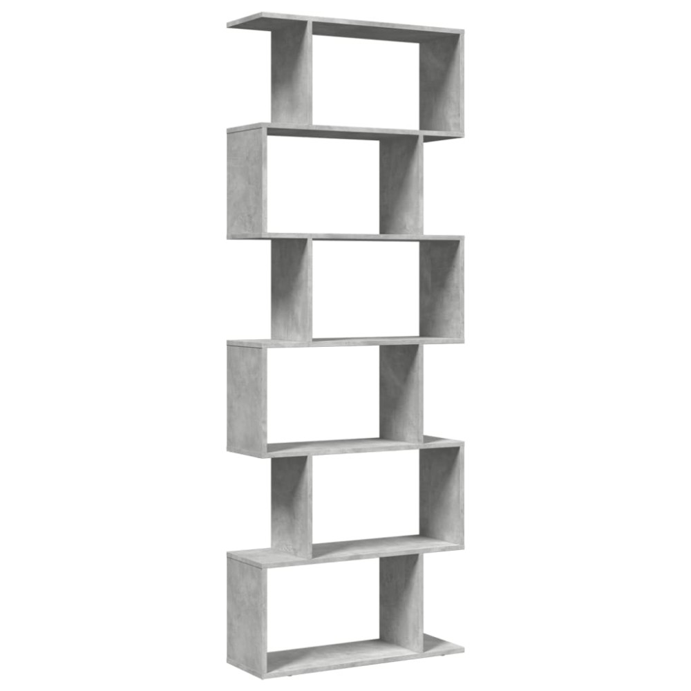 Produktbild för Bokhylla/Rumsavdelare 6 hyllor 70x24x193 cm konstruerat trä