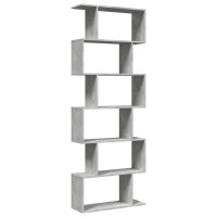 Produktbild för Bokhylla/Rumsavdelare 6 hyllor 70x24x193 cm konstruerat trä