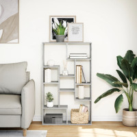 Produktbild för Bokhylla grå sonoma 72x20x120,5 cm konstruerat trä