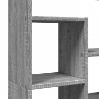 Produktbild för Bokhylla grå sonoma 72x20x120,5 cm konstruerat trä