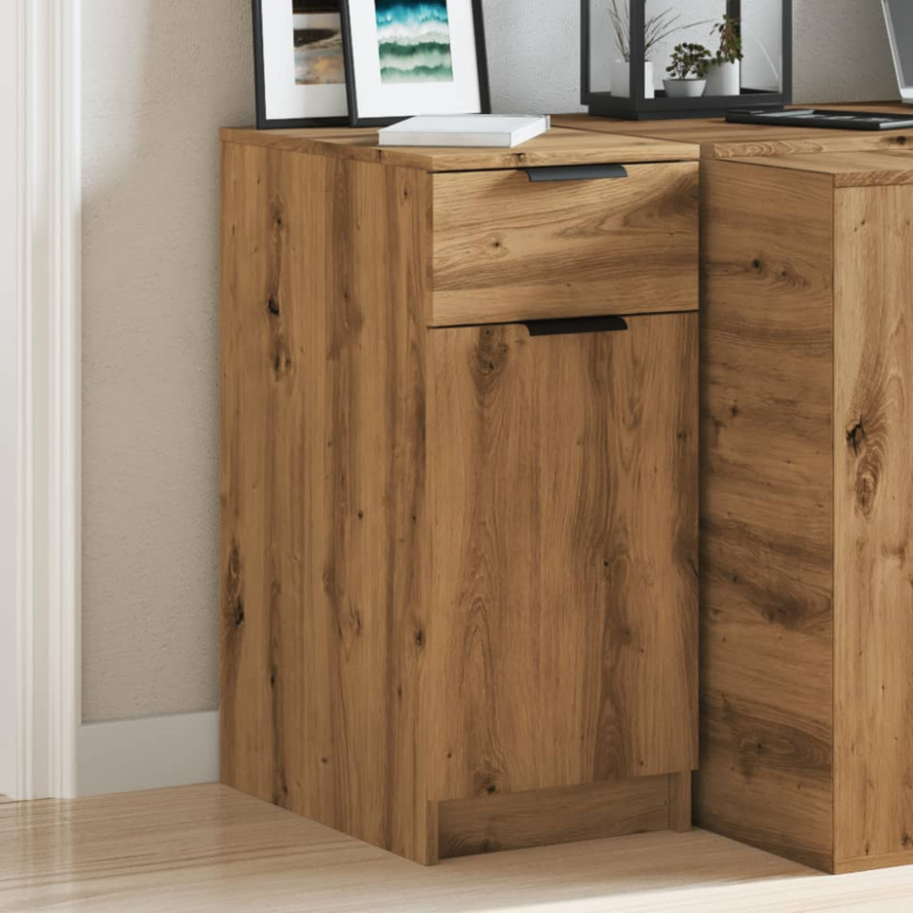 Produktbild för Sängbord artisan ek 33x50x75 cm konstruerat trä