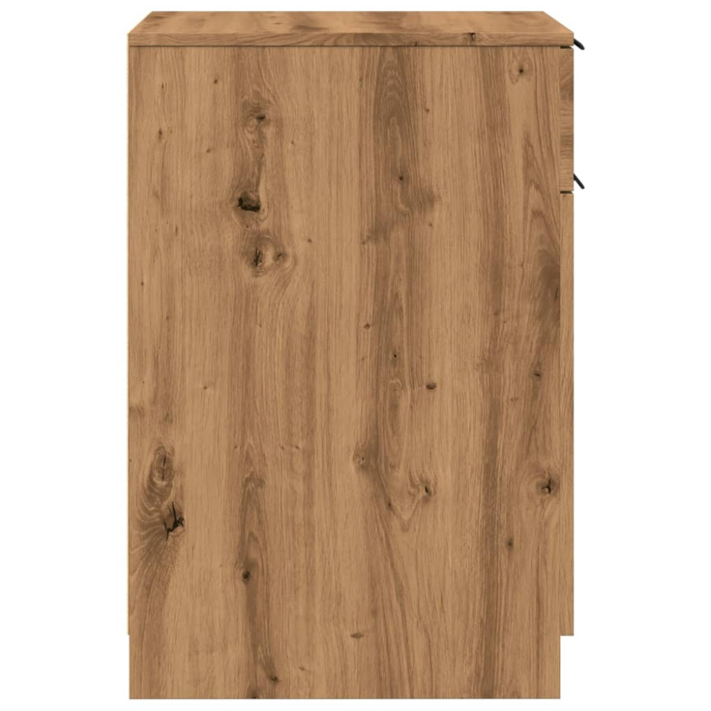 Produktbild för Sängbord artisan ek 33x50x75 cm konstruerat trä