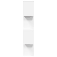 Produktbild för Rumsavdelare bokhylla 4 våningar vit 70x24x129 cm konstruerat trä