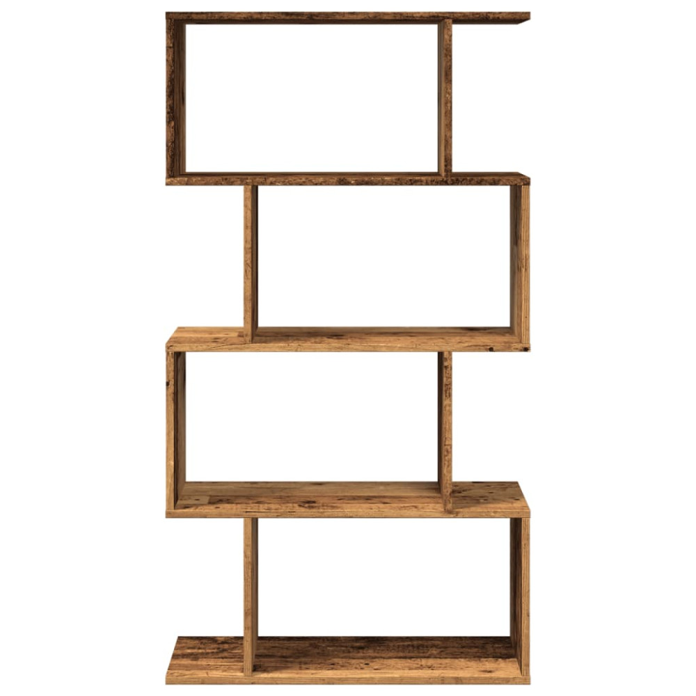 Produktbild för Bokhylla/Rumsavdelare 4 hyllplan 70x24x129 cm konstruerat trä