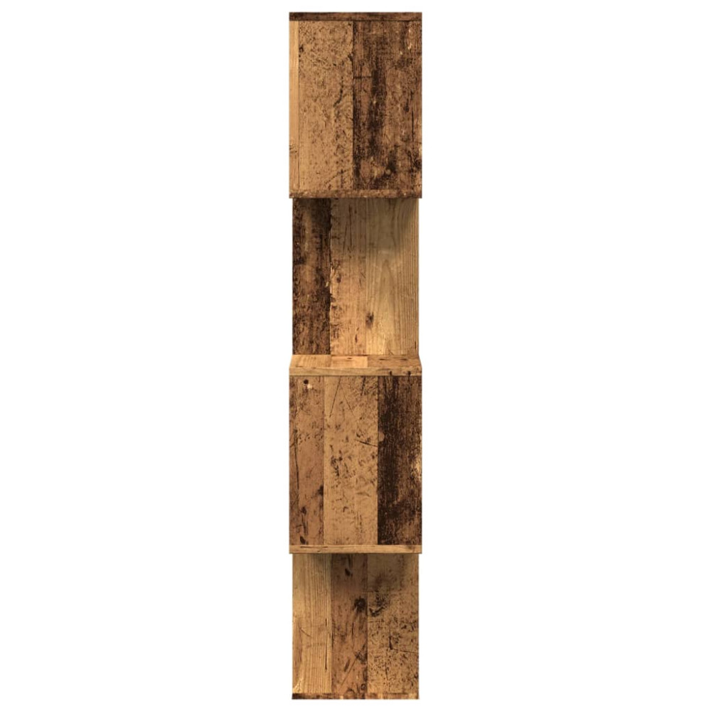 Produktbild för Bokhylla/Rumsavdelare 4 hyllplan 70x24x129 cm konstruerat trä