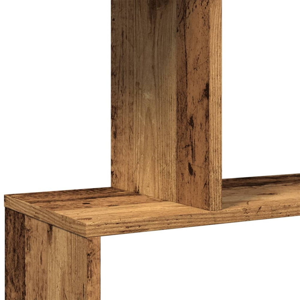 Produktbild för Bokhylla/Rumsavdelare 4 hyllplan 70x24x129 cm konstruerat trä