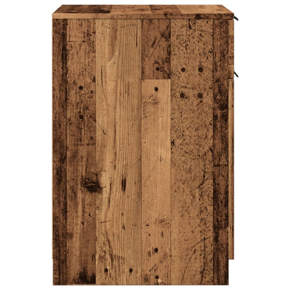 Produktbild för Skrivbordsskåp åldrat trä 33x50x75 cm konstruerat trä