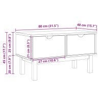 Produktbild för Hallbänk OTTA 80x40x45 cm massiv furu