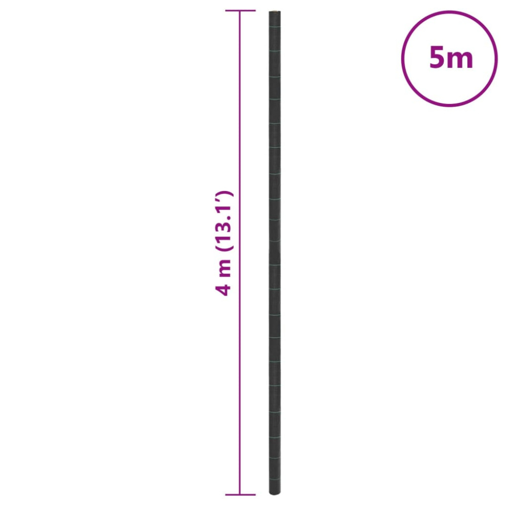 Produktbild för Ogräsmatta svart 4x5 m PP