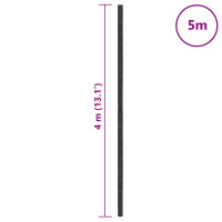 Produktbild för Ogräsmatta svart 4x5 m PP
