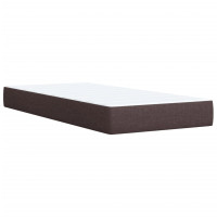 Produktbild för Ramsäng med madrass mörkbrun 100x200 cm tyg