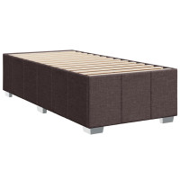 Produktbild för Ramsäng med madrass mörkbrun 100x200 cm tyg