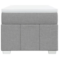 Produktbild för Ramsäng med madrass ljusgrå 90x190 cm tyg