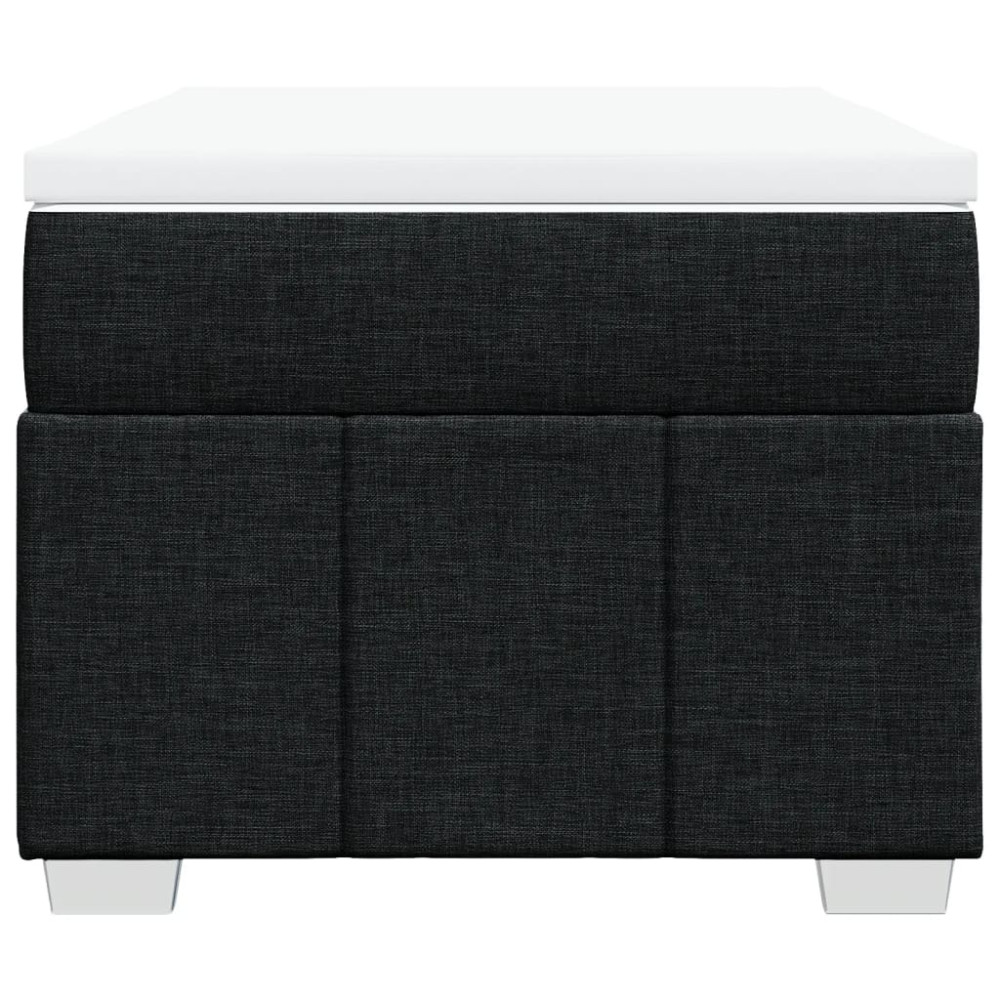 Produktbild för Ramsäng med madrass svart 90x190 cm tyg