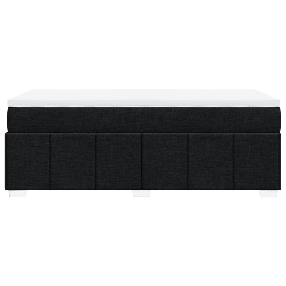 Produktbild för Ramsäng med madrass svart 90x190 cm tyg