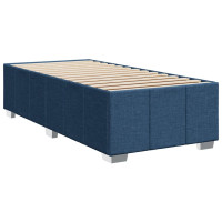 Produktbild för Ramsäng med madrass blå 100x200 cm tyg
