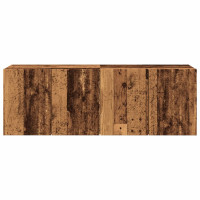 Produktbild för Väggmonterad tv-bänk 2 st gammalt trä 60x30x41 cm