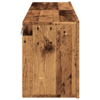 Produktbild för Väggmonterad tv-bänk 2 st gammalt trä 60x30x41 cm