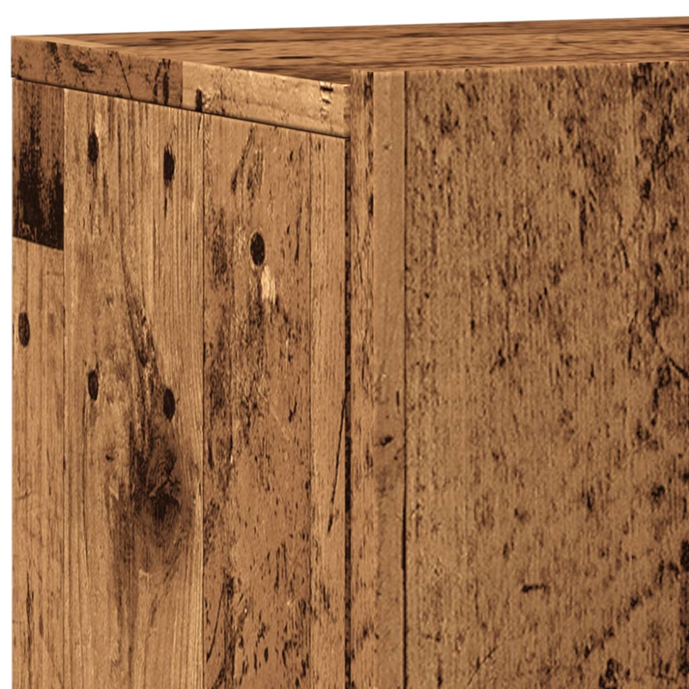 Produktbild för Väggmonterad tv-bänk 2 st gammalt trä 60x30x41 cm