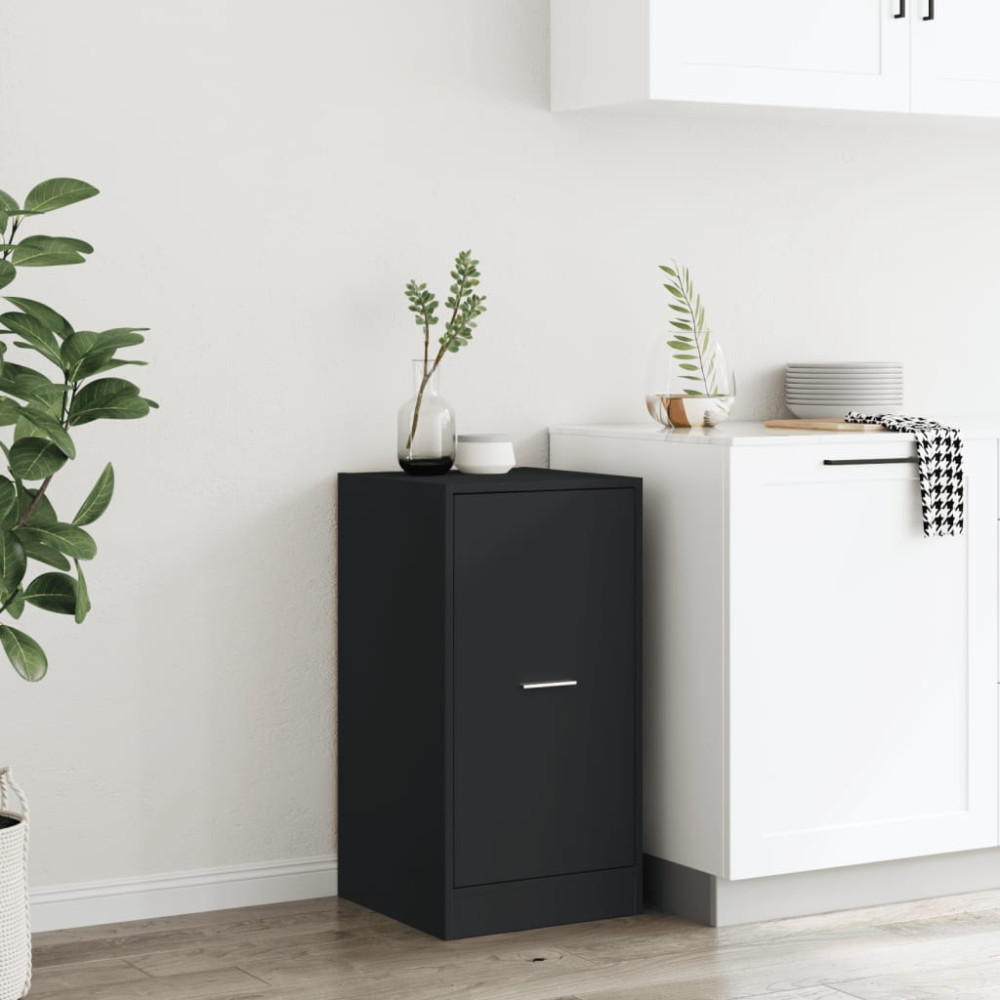 Produktbild för Apoteksskåp svart 40x41x77,5 cm konstruerat trä