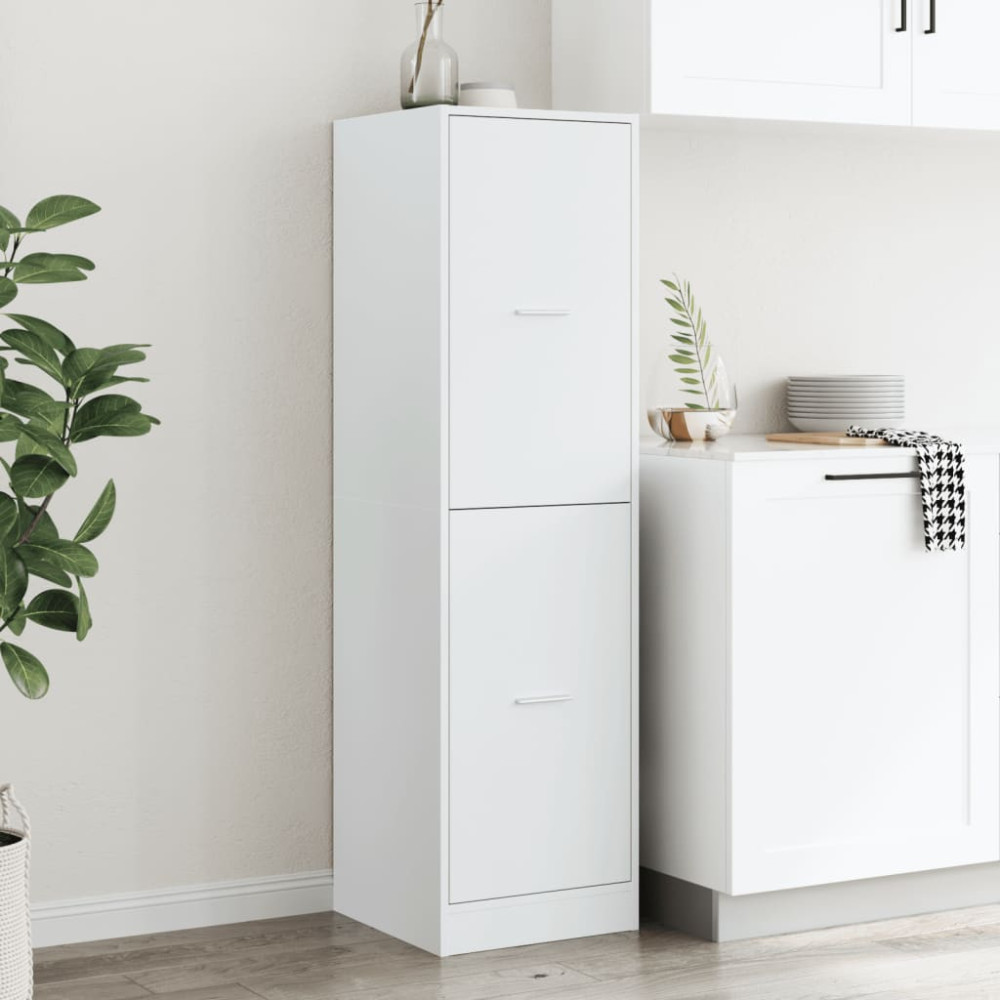 Produktbild för Apoteksskåp vit 40x41x144,5 cm konstruerat trä