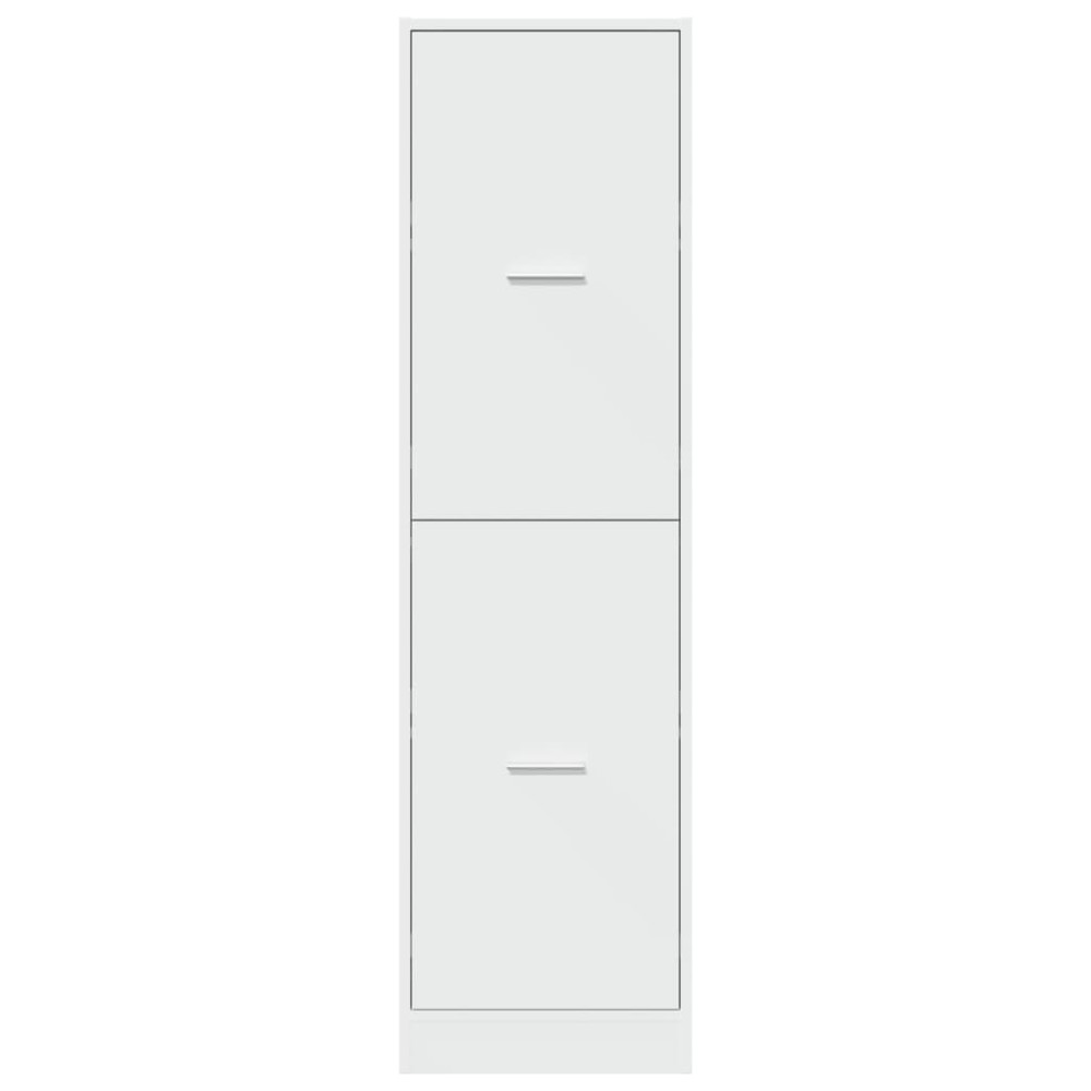 Produktbild för Apoteksskåp vit 40x41x144,5 cm konstruerat trä