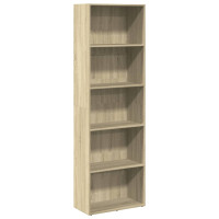 Produktbild för Bokhylla sonoma-ek 60x30x189 cm konstruerat trä