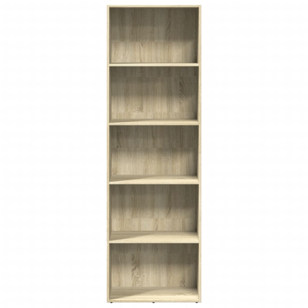 Produktbild för Bokhylla sonoma-ek 60x30x189 cm konstruerat trä