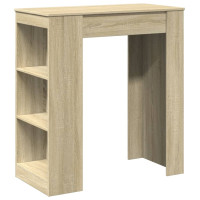 Produktbild för Barbord med hyllor sonoma-ek 95x47x103,5 cm konstruerat trä
