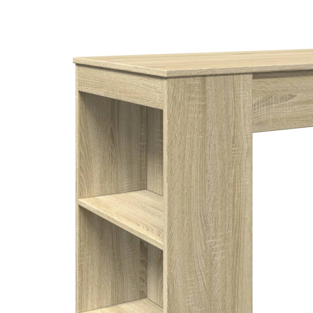 Produktbild för Barbord med hyllor sonoma-ek 95x47x103,5 cm konstruerat trä