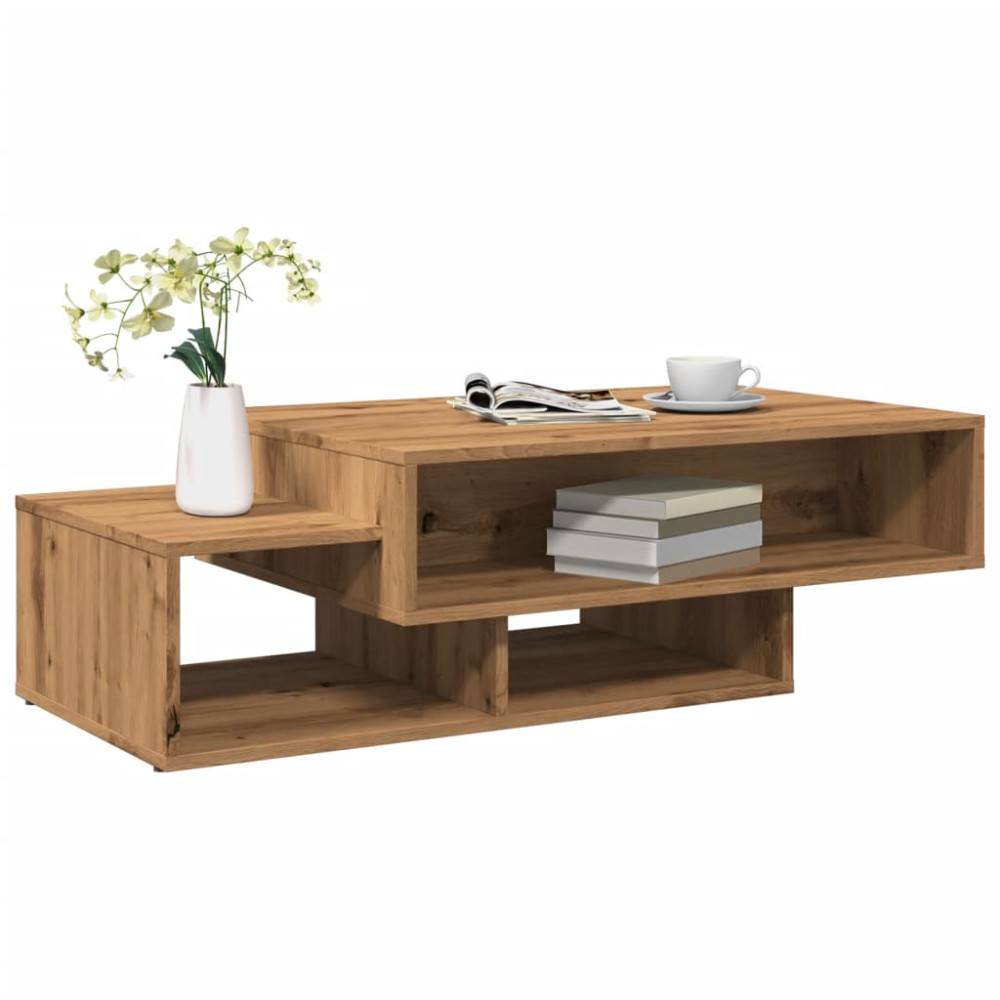 Produktbild för Soffbord artisian ek 105x55x32 cm konstruerat trä