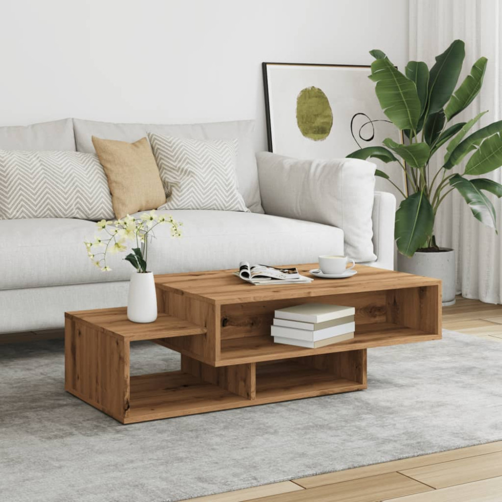 Produktbild för Soffbord artisian ek 105x55x32 cm konstruerat trä