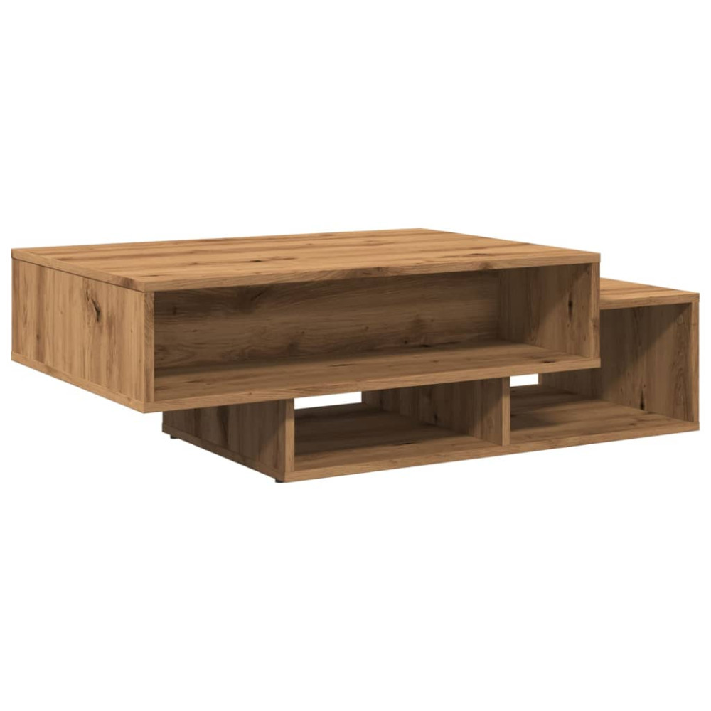 Produktbild för Soffbord artisian ek 105x55x32 cm konstruerat trä