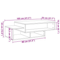 Produktbild för Soffbord artisian ek 105x55x32 cm konstruerat trä