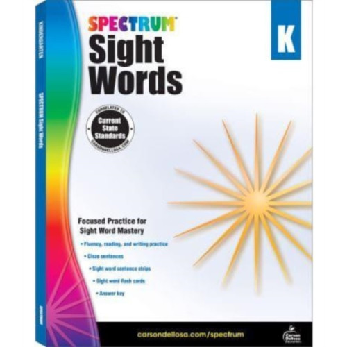 Carson Dellosa Spectrum Sight Words Grade K (häftad, eng)