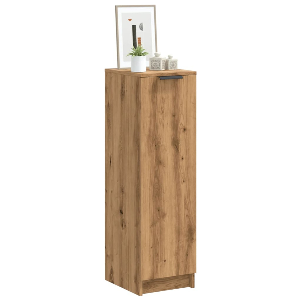 Produktbild för Skoskåp artisan ek 29,5x35x100,5 cm konstruerat trä