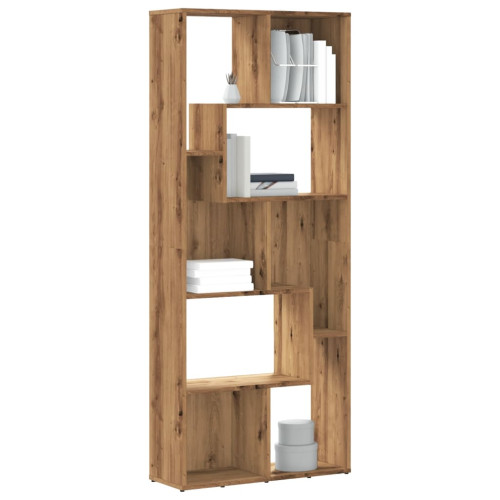 vidaXL Bokhylla hantverksmässig ek 67x24x161 cm konstruerat trä