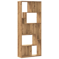 Produktbild för Bokhylla hantverksmässig ek 67x24x161 cm konstruerat trä