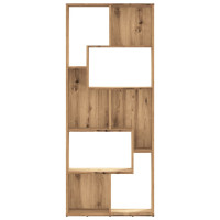 Produktbild för Bokhylla hantverksmässig ek 67x24x161 cm konstruerat trä