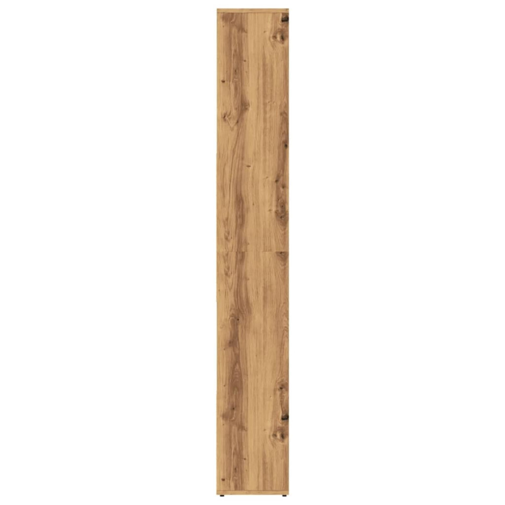 Produktbild för Bokhylla hantverksmässig ek 67x24x161 cm konstruerat trä