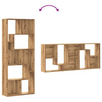 Produktbild för Bokhylla hantverksmässig ek 67x24x161 cm konstruerat trä