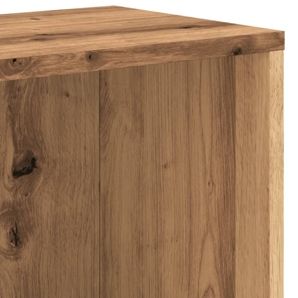 Produktbild för Bokhylla hantverksmässig ek 67x24x161 cm konstruerat trä