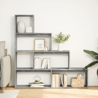 Produktbild för Bokhylla/Rumsavdelare 4 hyllor 143,5x29x143,5cm konstruerat trä