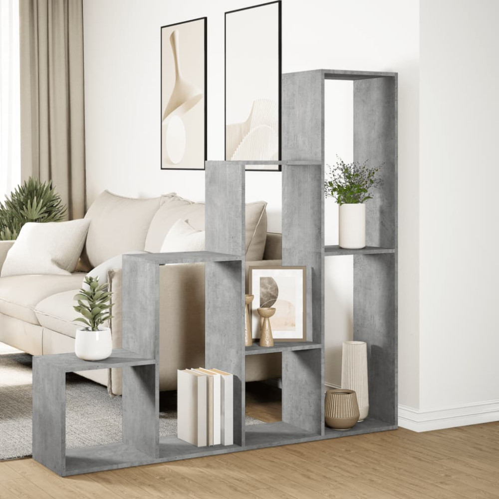Produktbild för Bokhylla/Rumsavdelare 4 hyllor 143,5x29x143,5cm konstruerat trä