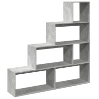 Produktbild för Bokhylla/Rumsavdelare 4 hyllor 143,5x29x143,5cm konstruerat trä