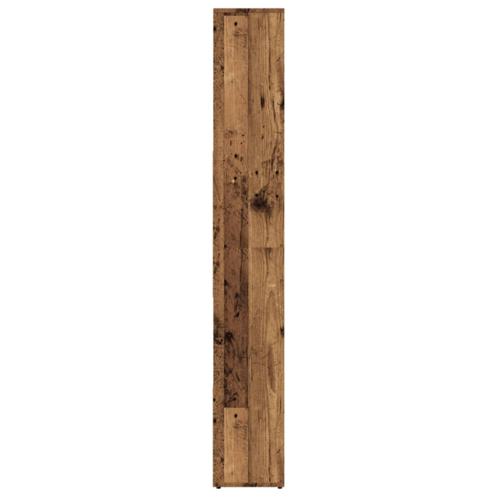 Produktbild för Bokhylla åldrat trä 67x24x161 cm konstruerat trä