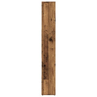 Produktbild för Bokhylla åldrat trä 67x24x161 cm konstruerat trä