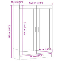 Produktbild för Bokhylla artisan ek 82,5x30,5x115 cm konstruerat trä